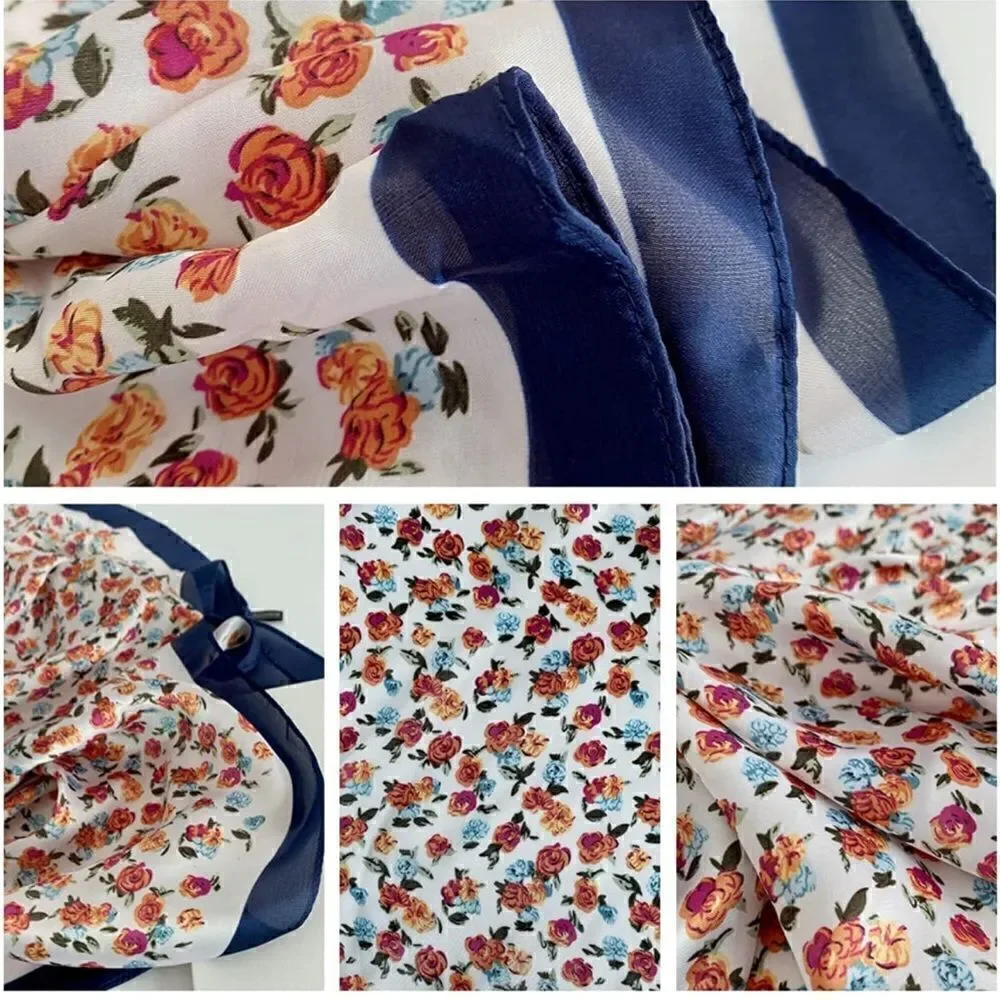 White Rose Silky Scarf